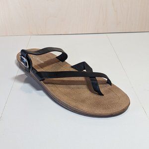 (FREE)  Forever Women Criss Cross Slip-On Strappy Summer Sandals - Black -